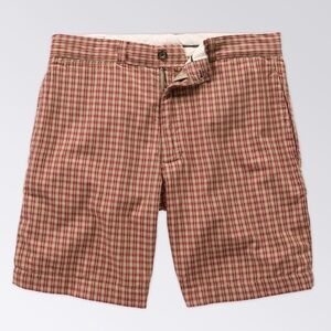 NWT OOBE Brand Red & Beige ‘Bristol Plaid Shorts’ in “Apple Orchard”, Size 42
